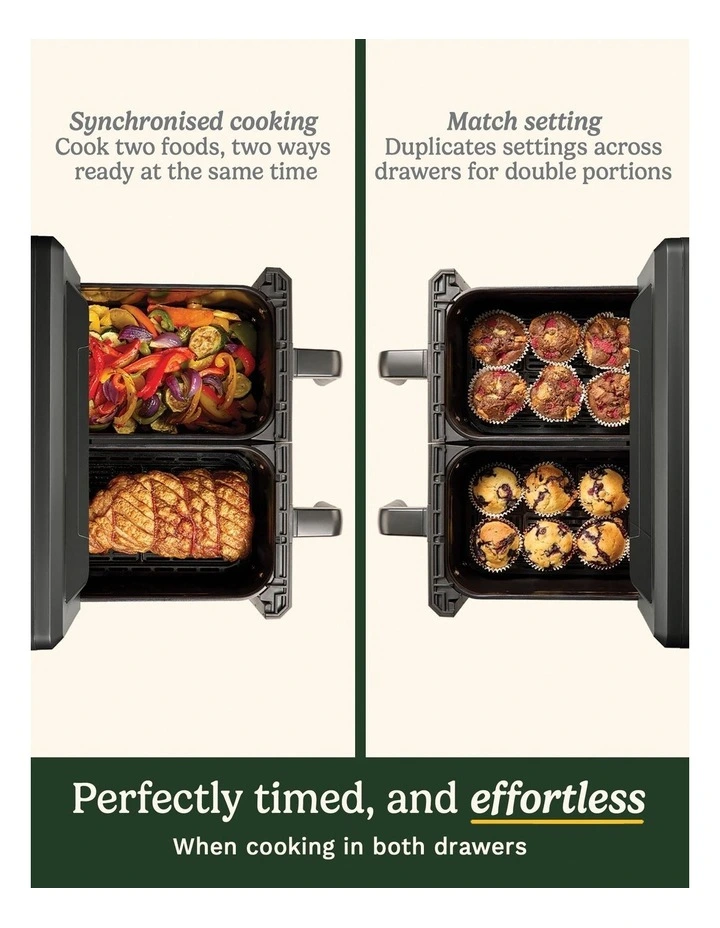 AirTwin XXL Dual-Zone Airfryer AFD-10XBLXA in Black image 5