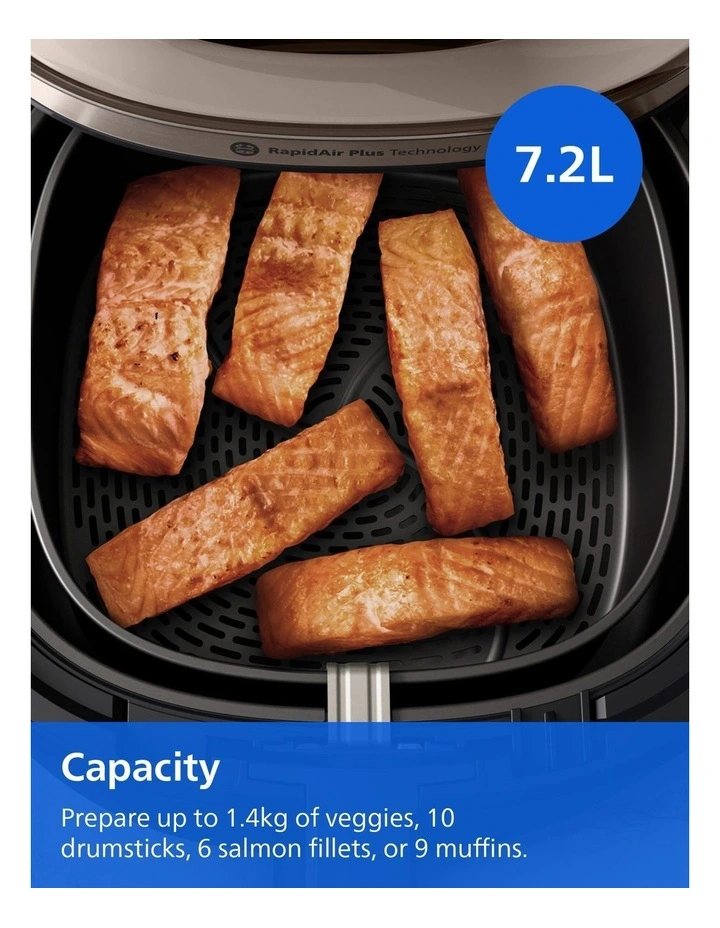 5000 Series XXL Steam Airfryer 7.2L in Black NA547/07 image 4