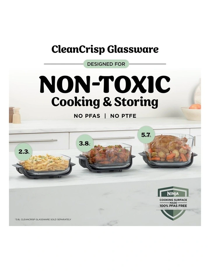 Crispi Pro 6-in-1 Countertop Glass Air Fryer AS101GYANZ in Grey image 3