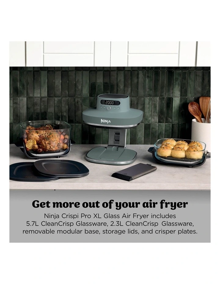 Crispi Pro 6-in-1 Countertop Glass Air Fryer AS101GYANZ in Grey image 6