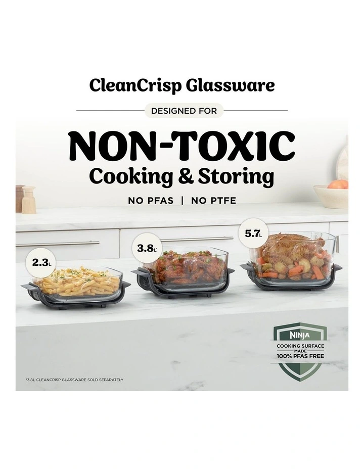 Crispi Pro 6-in-1 Countertop Glass Air Fryer in Bone AS101WHANZ image 4