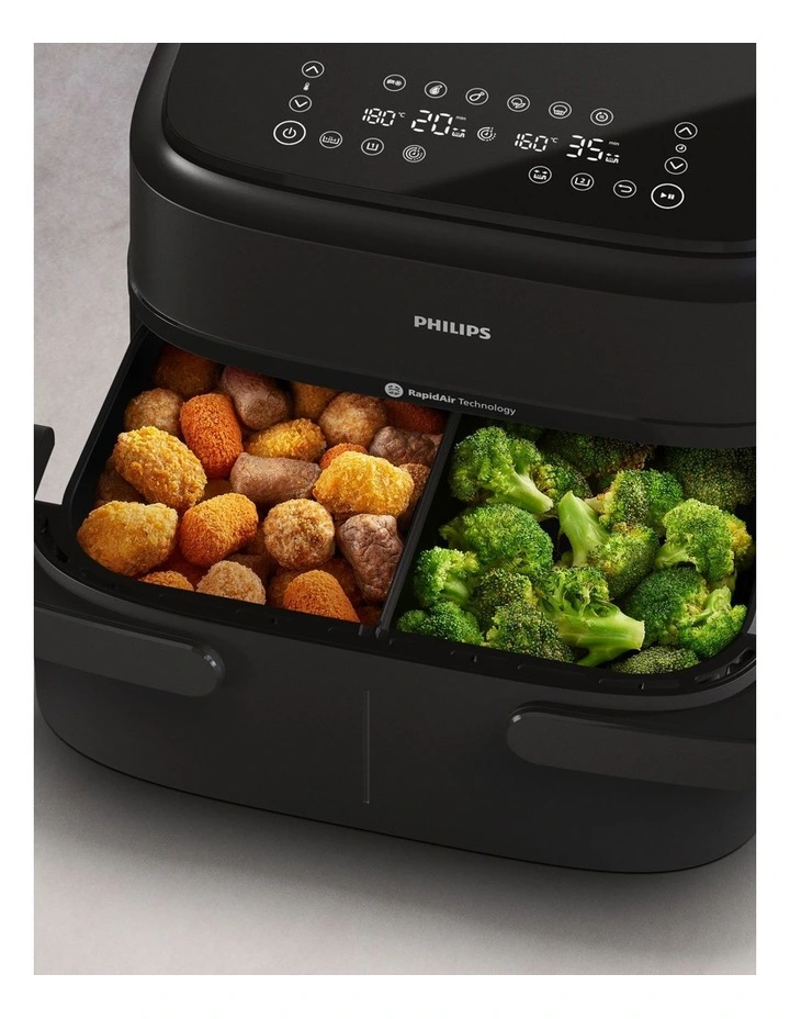 1000 Series Flex Basket With Divider Airfryer 7.1L in Black image 2