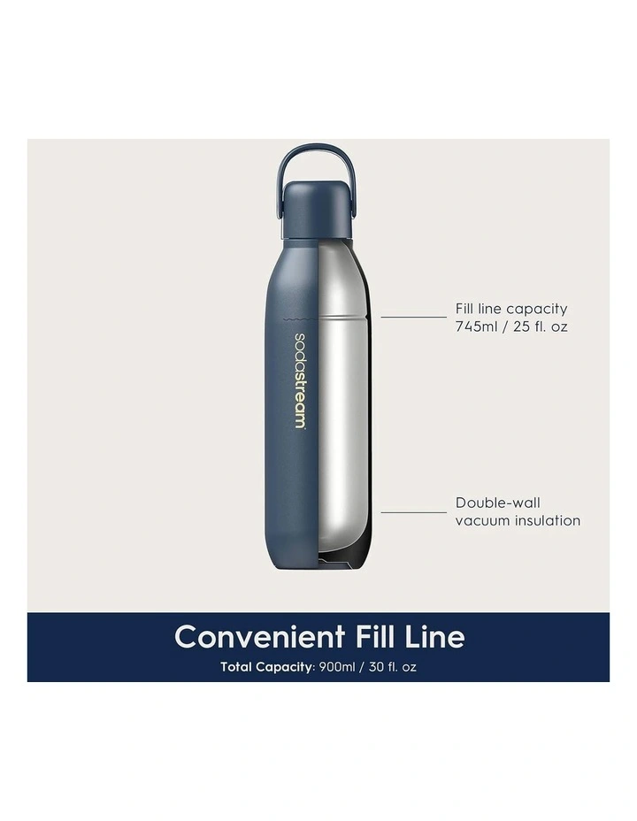 Fizz and Go all Metal Bottle 1062401980 in Storm Blue image 3