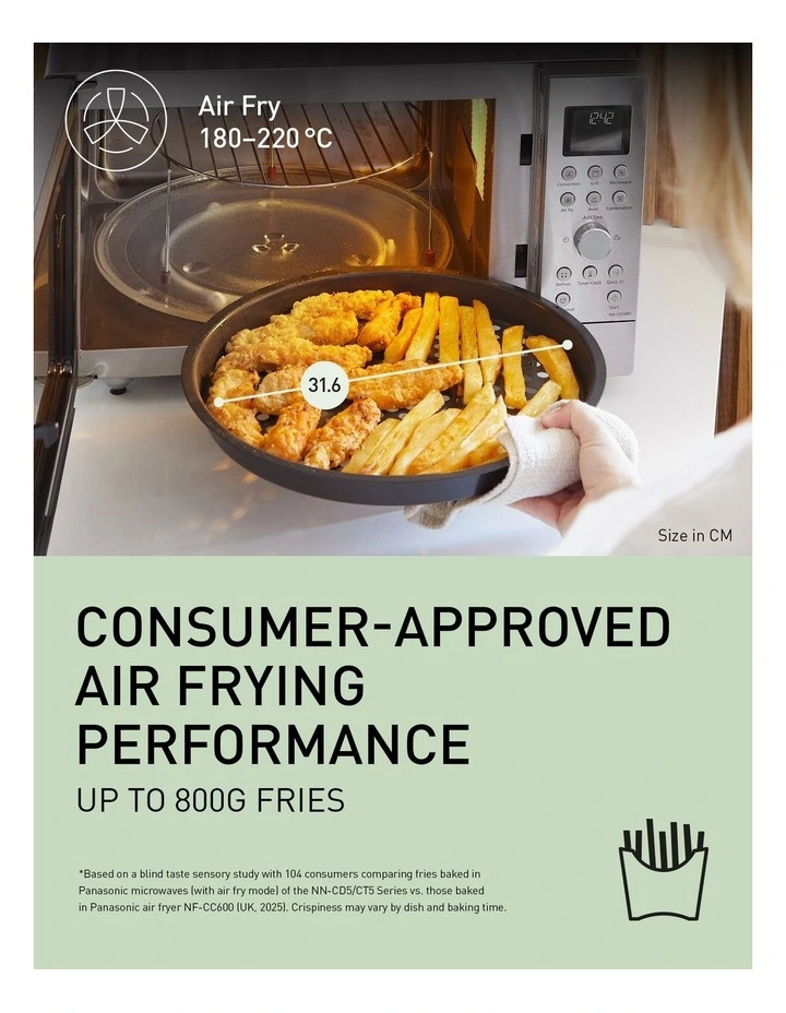 27L Combi Air Fry Convection in Stainless Steel NN-CD58RSQPQ image 2