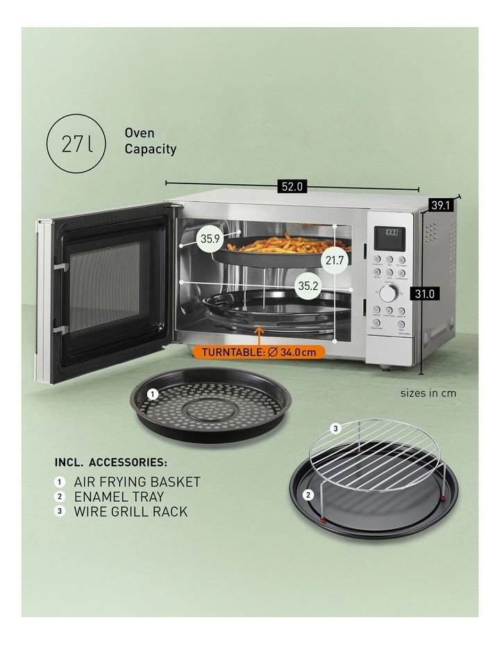 27L Combi Air Fry Convection in Stainless Steel NN-CD58RSQPQ image 5