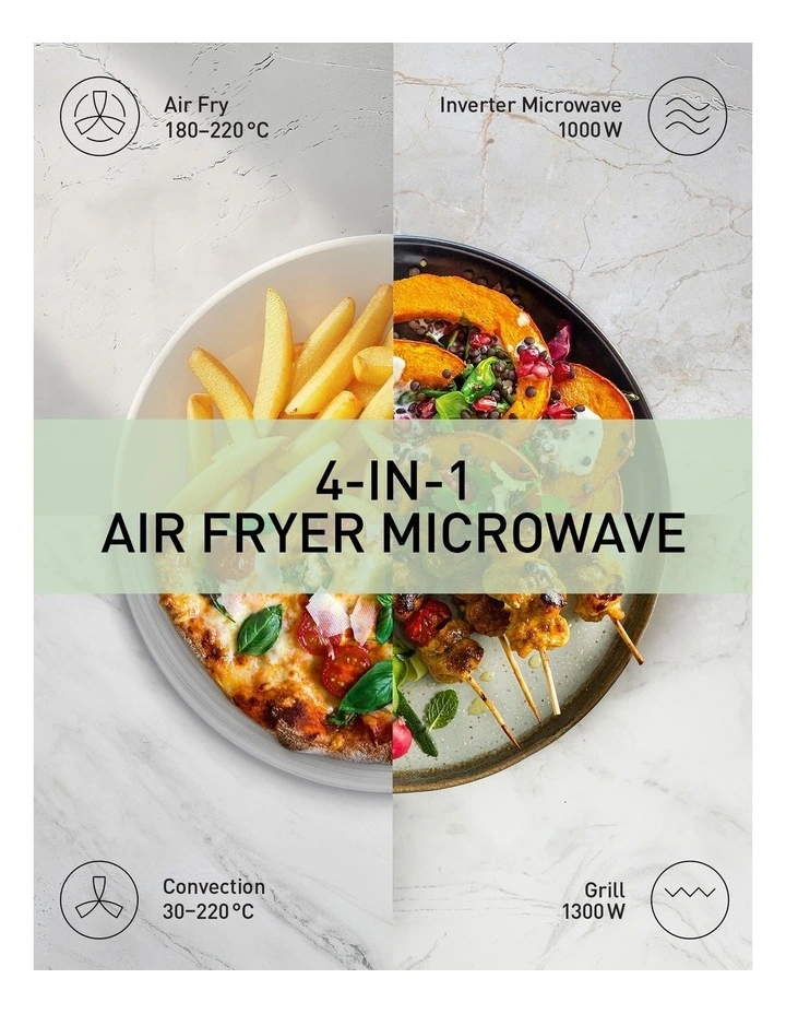 27L Combi Air Fry Convection Microwave in Black NN-CT56RBQPQ image 2