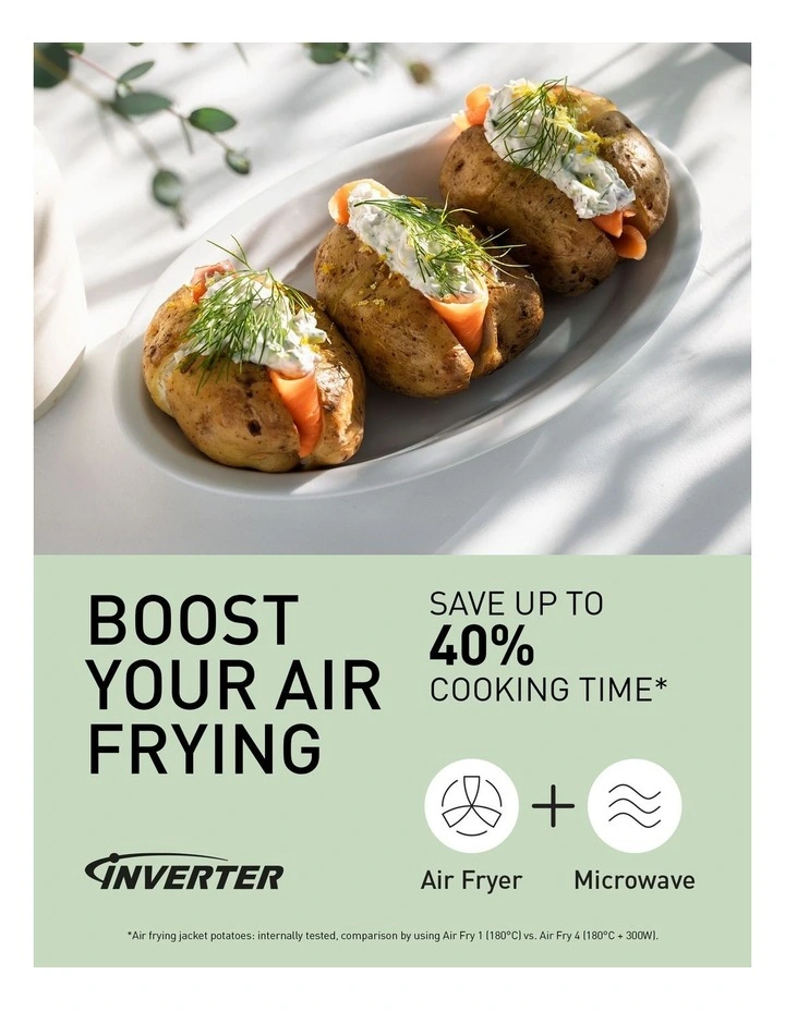 27L Combi Air Fry Convection Microwave in Black NN-CT56RBQPQ image 3