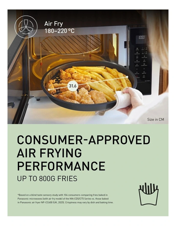 27L Combi Air Fry Convection Microwave in Black NN-CT56RBQPQ image 4