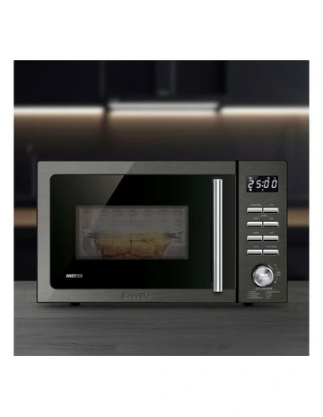 The Easy Wave Inverter 25L Stainless Steel LMO425BST2IAN1 in Black