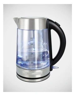 Crystal Clear Glass Kettle 1.7L CGK862 in Silver