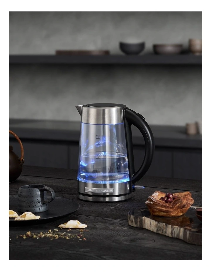 Crystal Clear Glass Kettle 1.7L CGK862 in Silver image 2