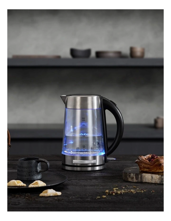 Crystal Clear Glass Kettle 1.7L CGK862 in Silver image 3