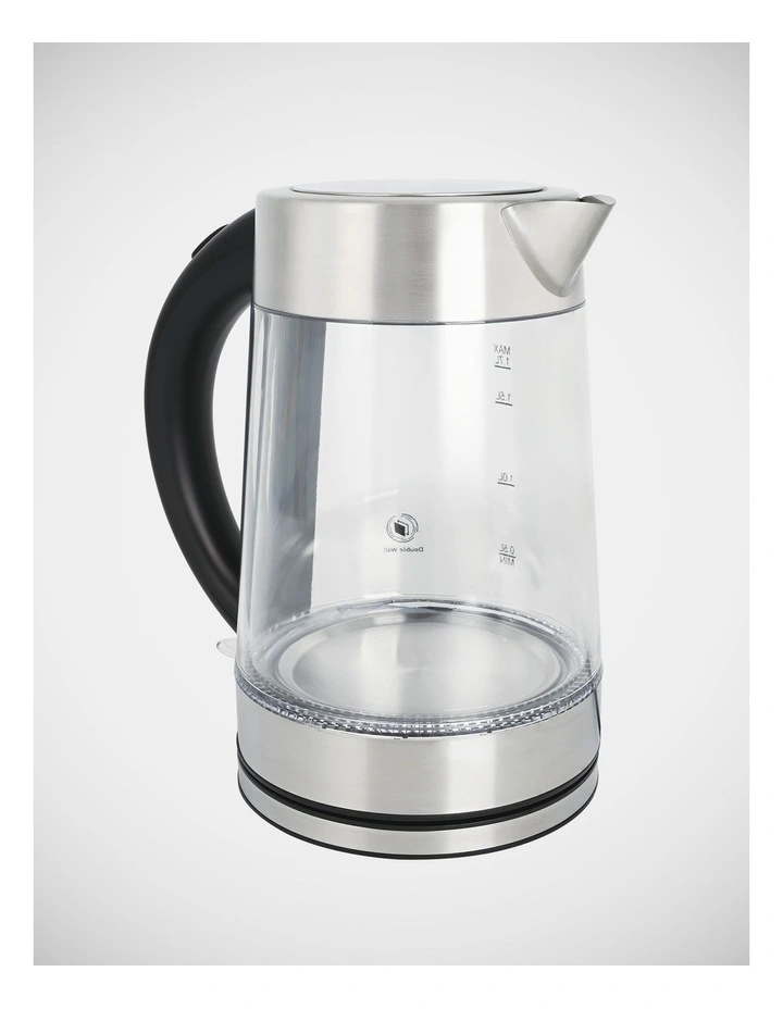 Crystal Clear Glass Kettle 1.7L CGK862 in Silver image 5