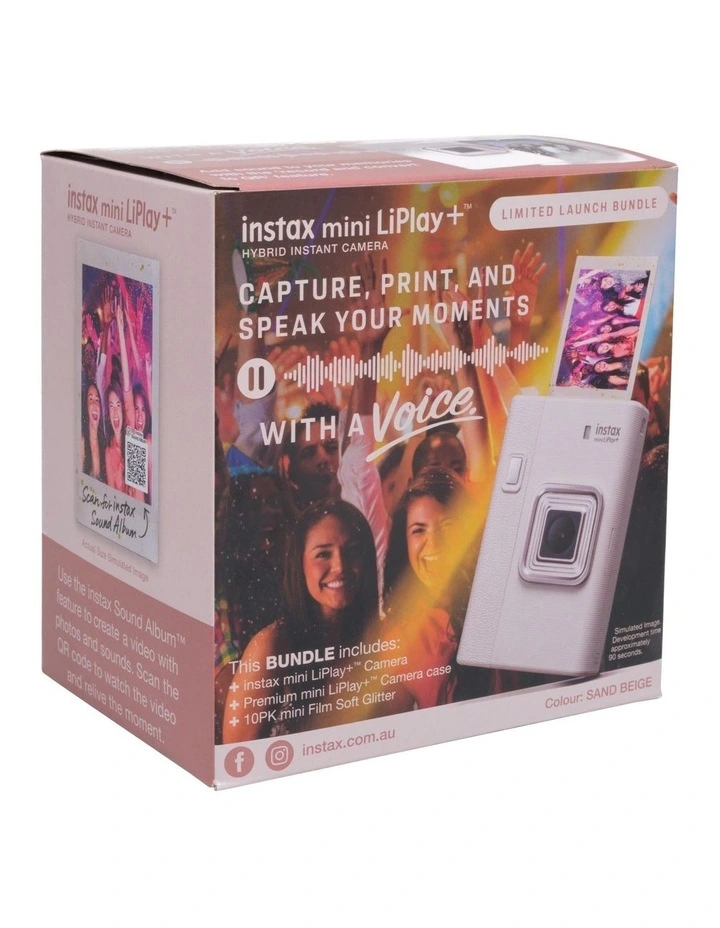 Instax Liplay Bundle Camera in Sand Beige 86438 image 3