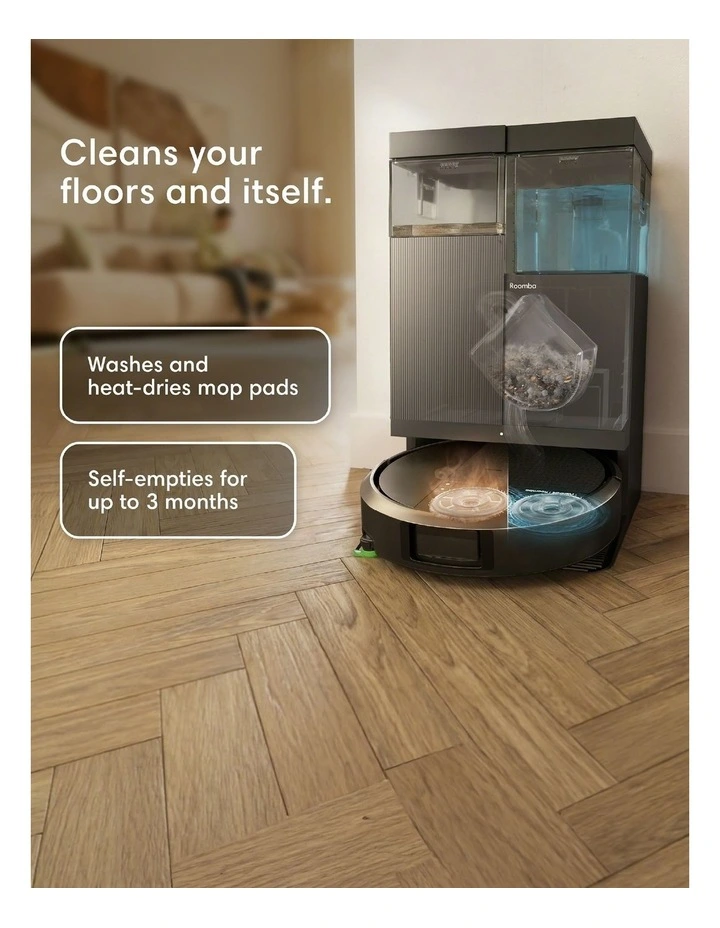 Roomba Plus 415 Combo Robot Vacuum & Mop AutoWash Dock in Black, G285000 image 2