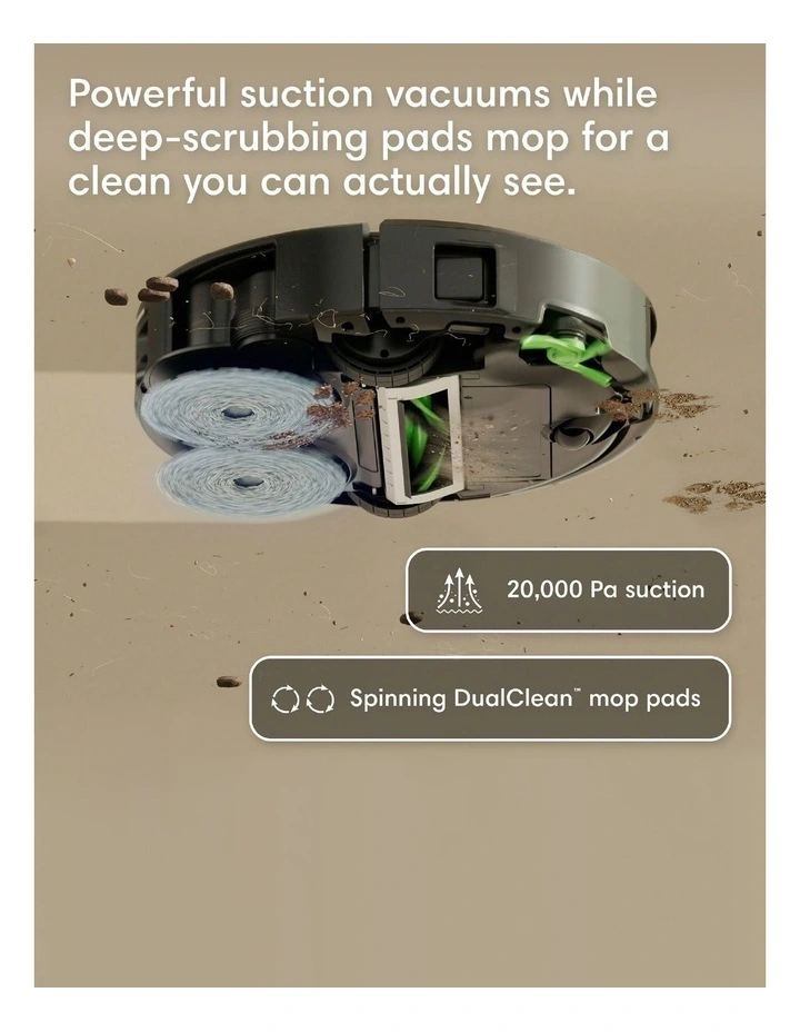 Roomba Plus 415 Combo Robot Vacuum & Mop AutoWash Dock in Black, G285000 image 6