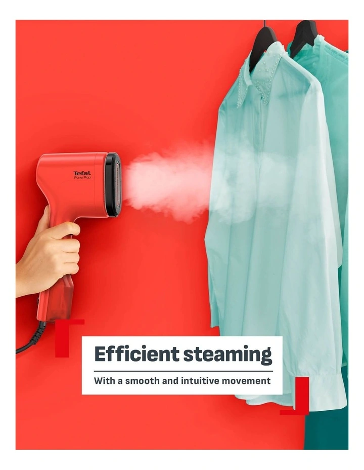 Pure Pop Handheld Garment Steamer in Red DT2028 image 2