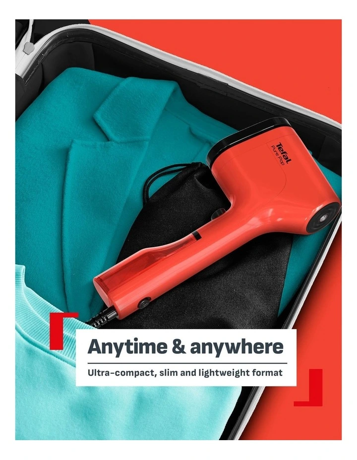 Pure Pop Handheld Garment Steamer in Red DT2028 image 4