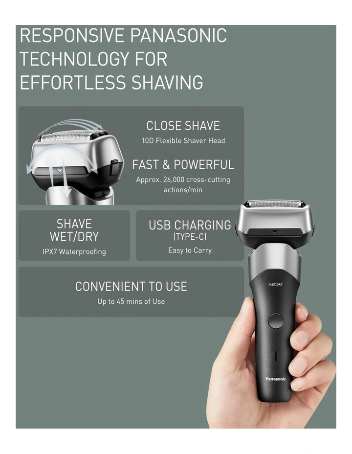 Series 500 3 Blade Shaver in Black image 2
