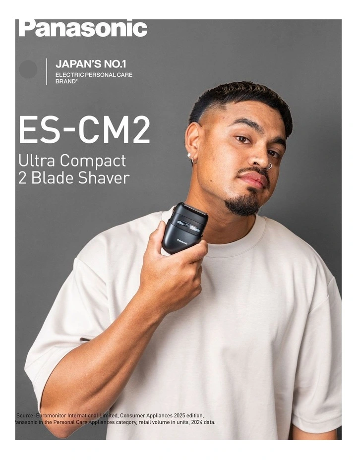 2 Blade Compact Shaver in Black, ES-CM2B-K541 image 7