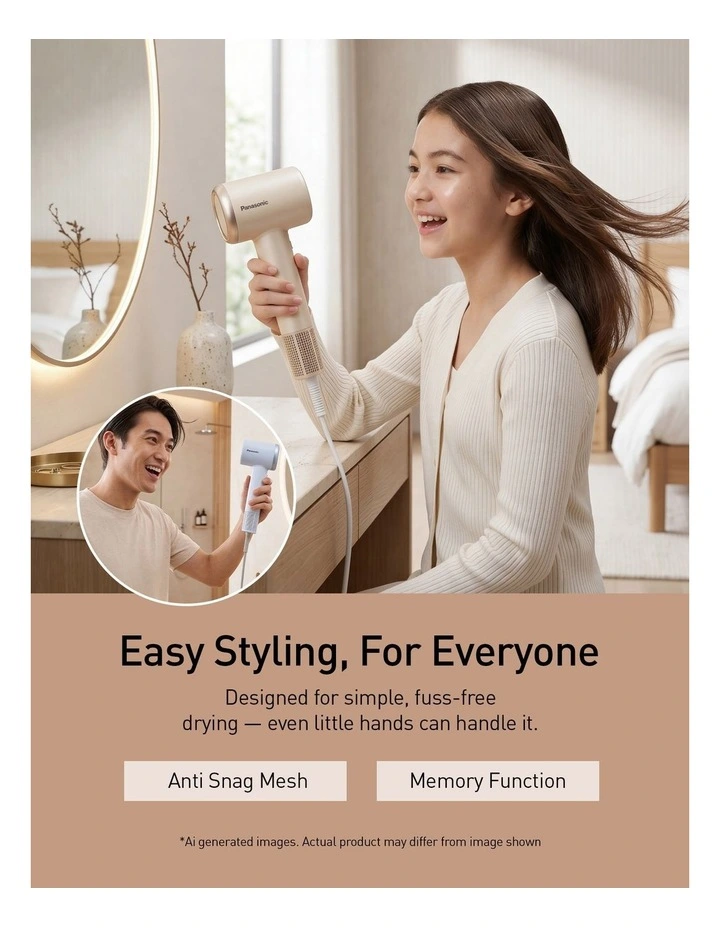 Ionic Hair Dryer EH-NE6M-C541 in Beige image 2