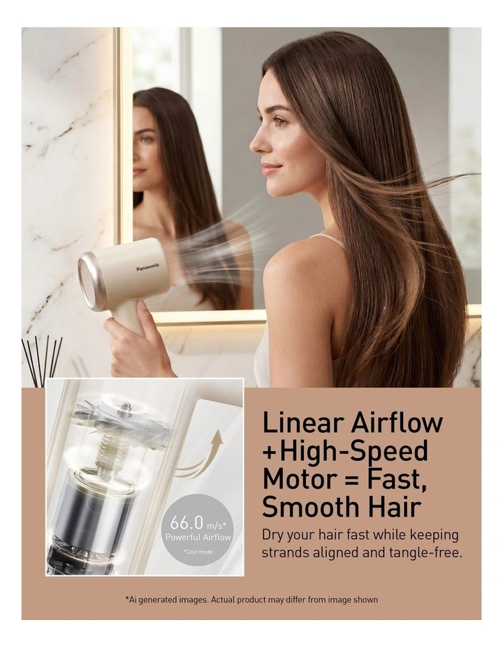 Ionic Hair Dryer EH-NE6M-C541 in Beige image 7