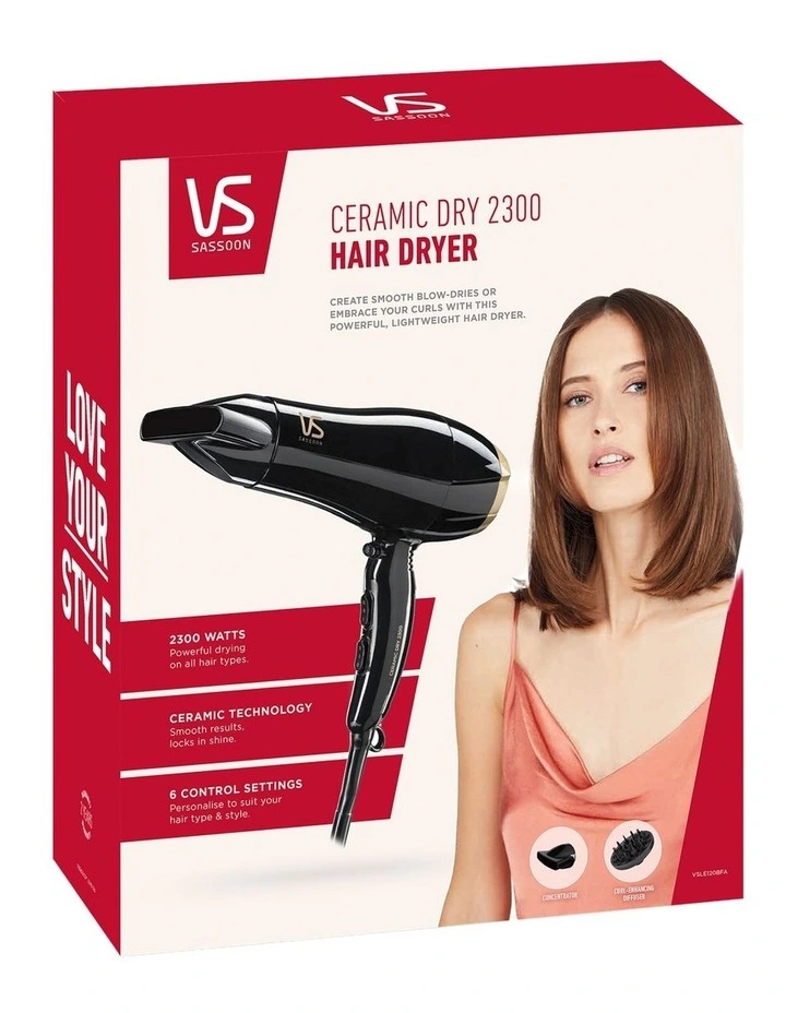 Ceramic Dry 2300 Hair Dryer, VSLE120BFA image 6