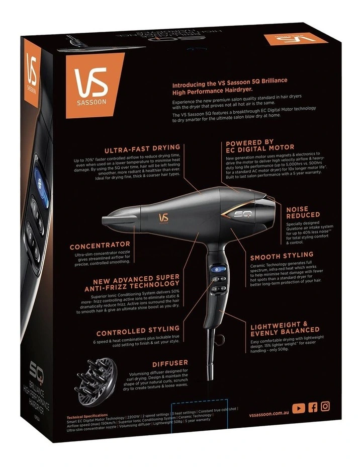 5Q Brilliance Hair Dryer image 7