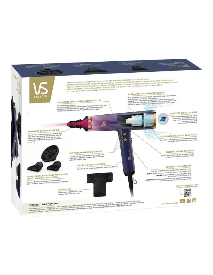 Digital Sensor Luxe Airsonic Dryer VSD1887A image 7