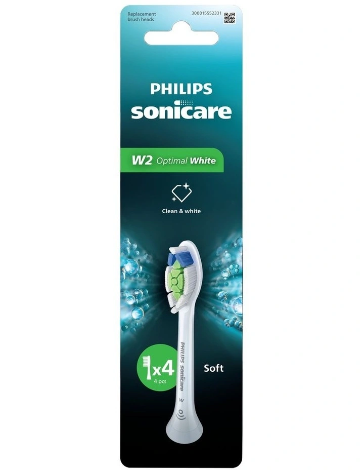 Sonicare W2 Optimal Brush Head 4 Pack HX6064/14 in White image 4