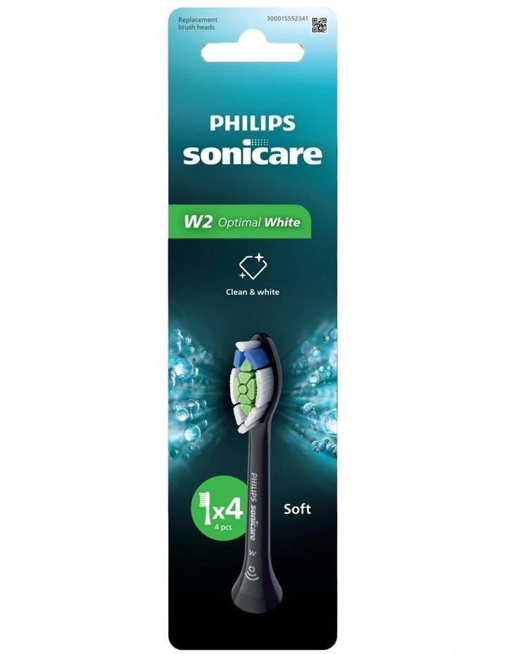 Sonicare W2 Optimal Brush Head 4 Pack HX6064/91 in Black image 6