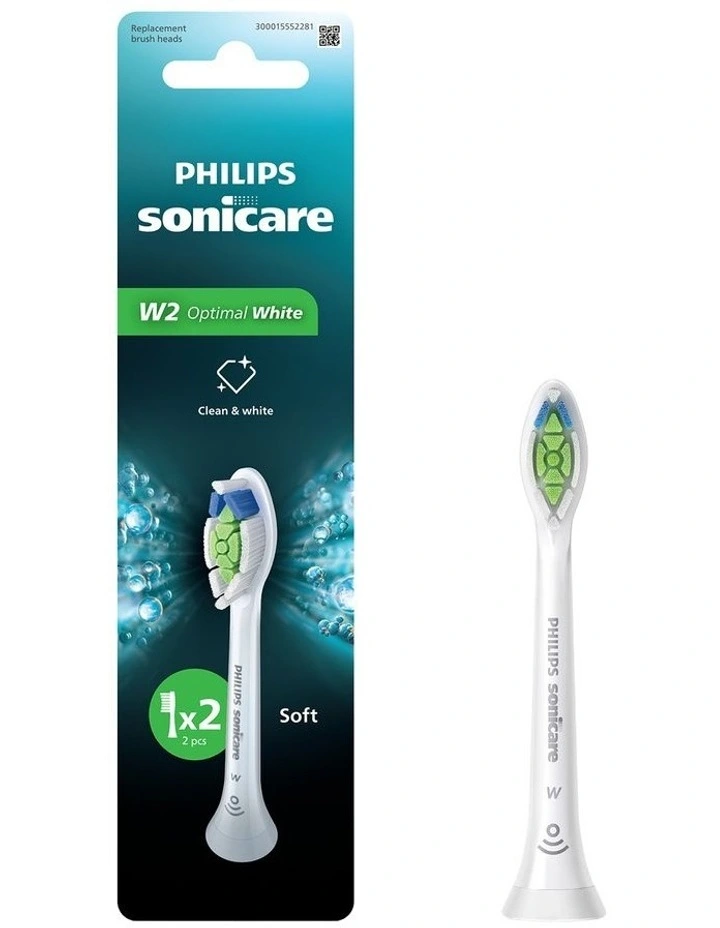 Sonicare W2 Optimal Brush Head 2 Pack HX6062/14 in White image 5