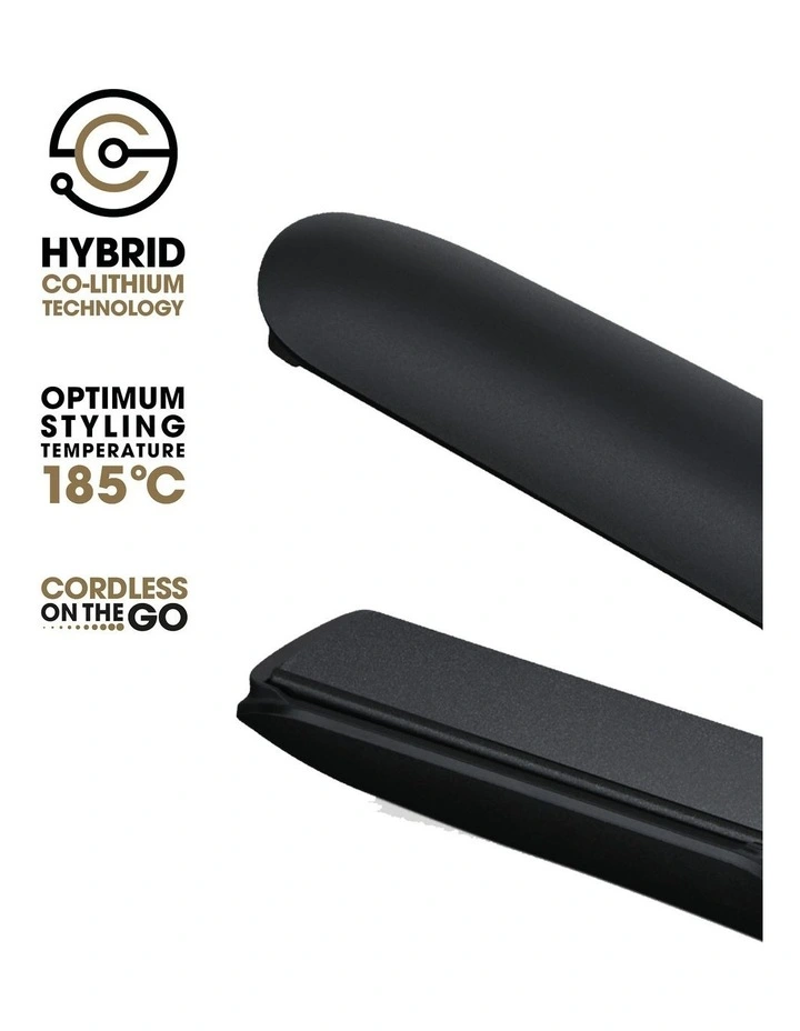 Unplugged Black Cordless Travel Hair Straightener image 4