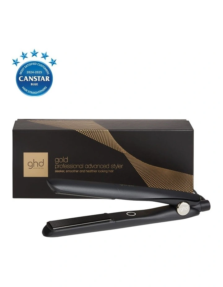 Gold Hair Straightener in Black image 3