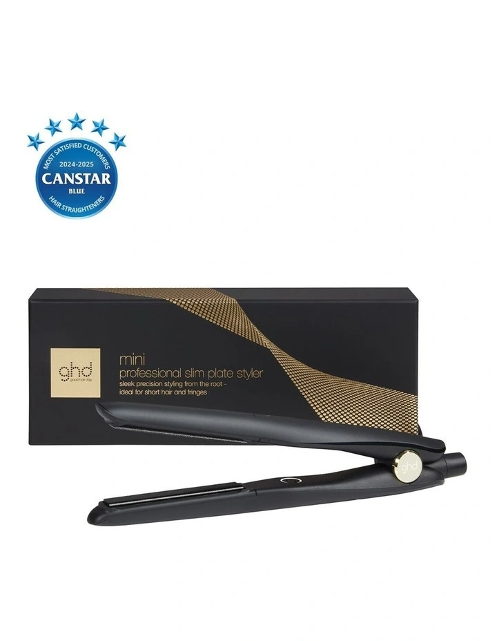 Mini Slim Plate Hair Straightener in Black image 3