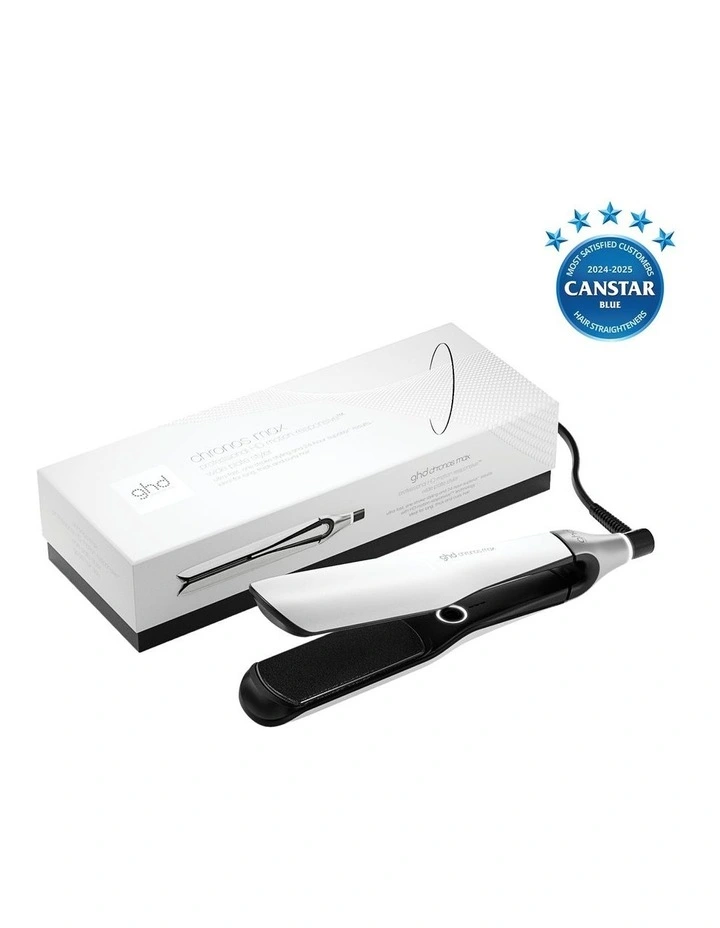 Chronos Max Wide-Plate Hair Straightener in White image 3
