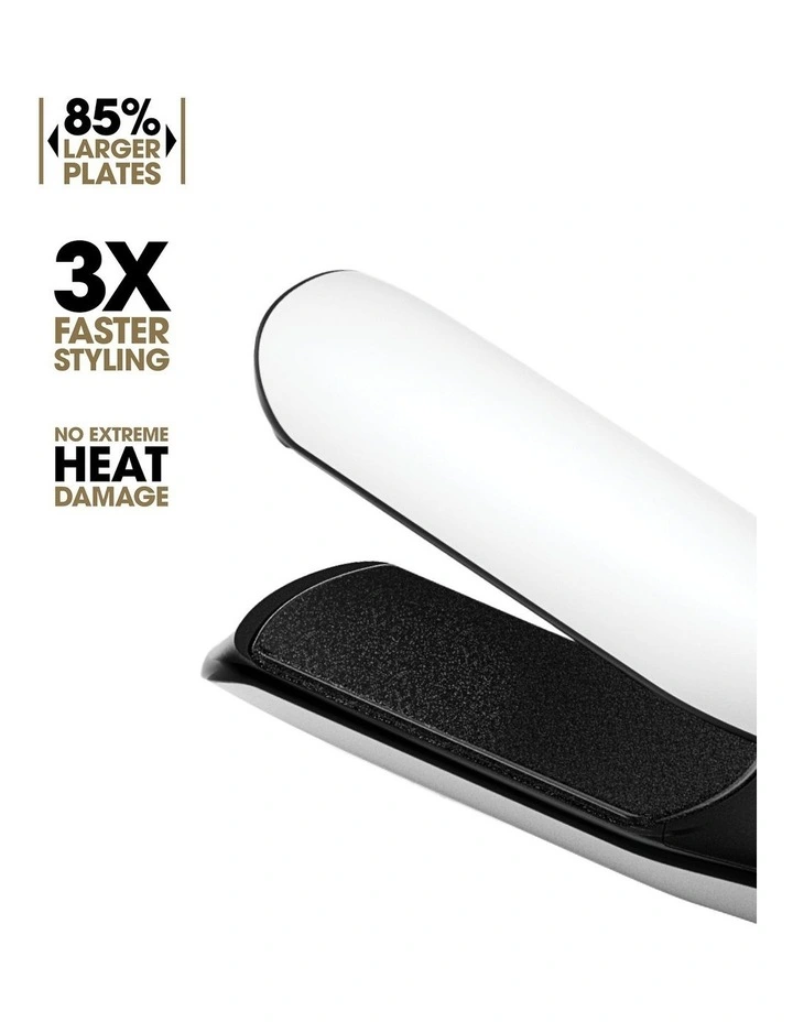 Chronos Max Wide-Plate Hair Straightener in White image 4