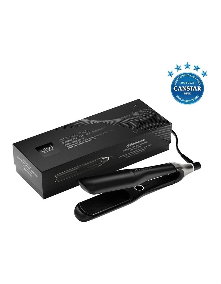 Chronos Max Wide-Plate Hair Straightener in Black image 3