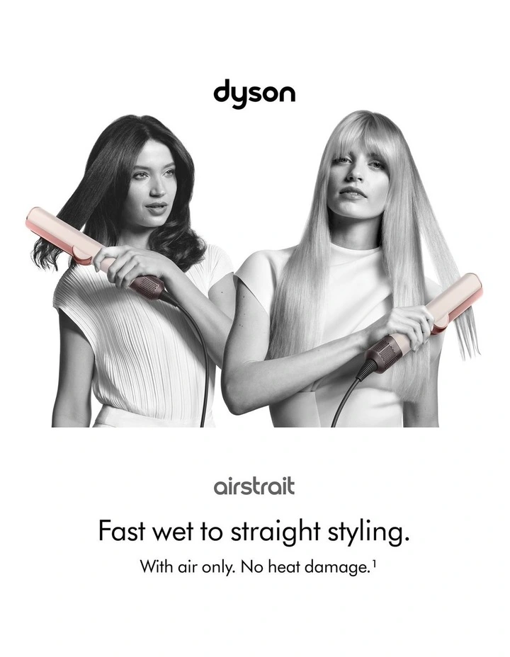 Airstrait TM Dryer And Straightener in Ceramic Pink/ Rose Gold image 2