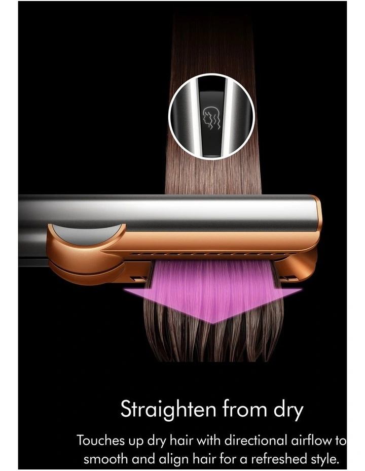 Airstrait TM Dryer And Straightener in Ceramic Pink/ Rose Gold image 6
