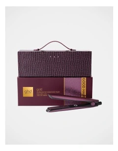 Gold hair straightener in cherry chic