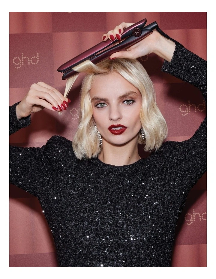 Gold hair straightener in cherry chic image 2