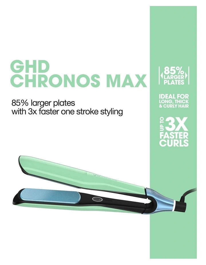 Chronos Max Wide Plate Hair Straightener in Jelly Mint image 5