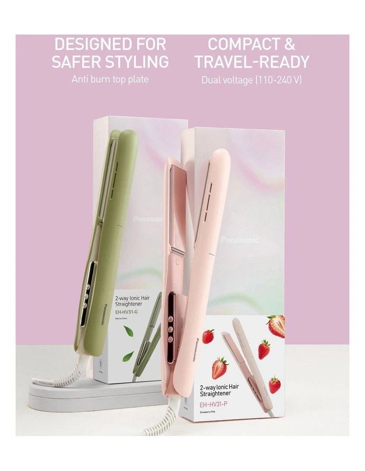Ionic Hair Straightener EH-HV31-P541 in Pink image 4
