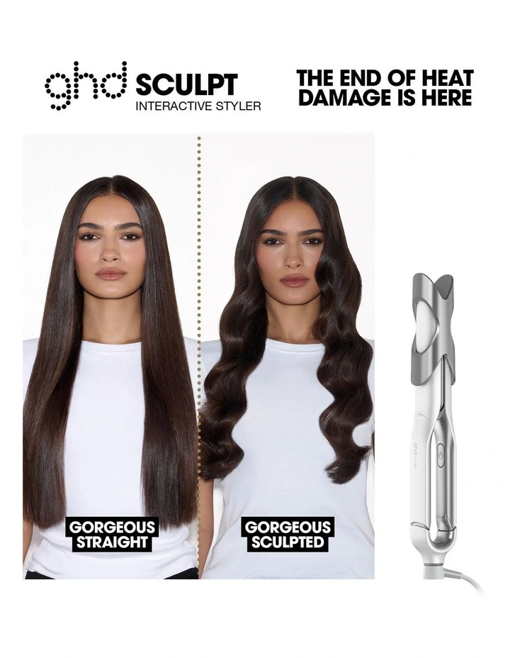 Sculpt Interactive Hair Straightener in White image 2