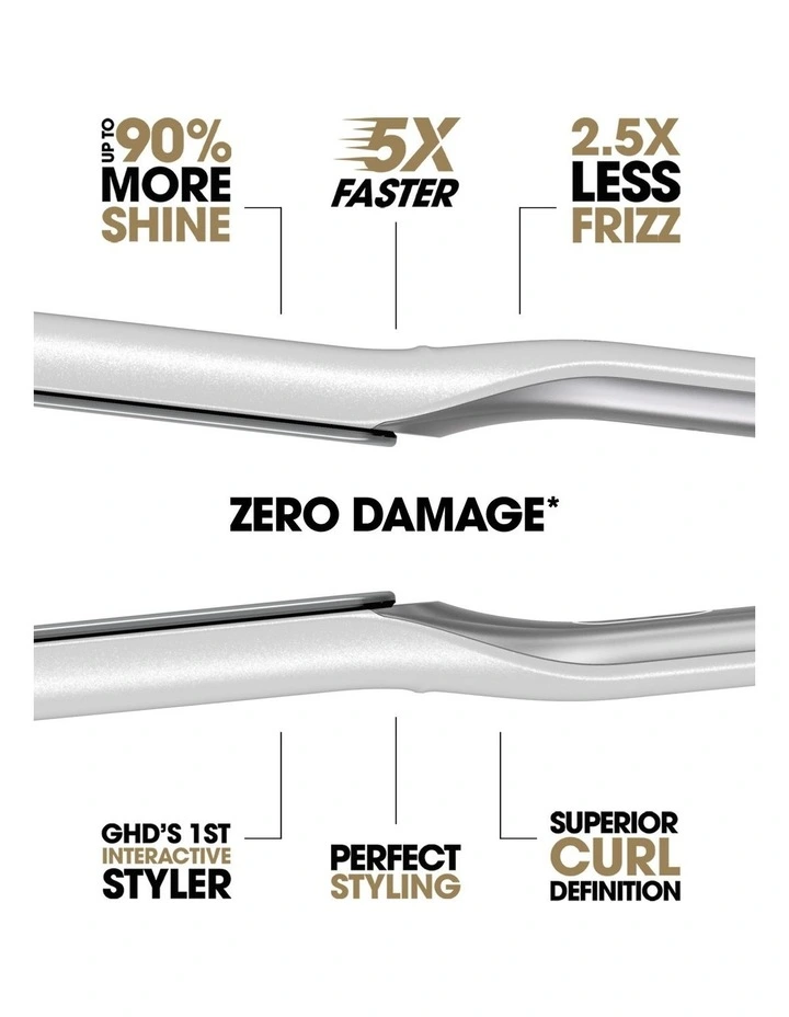 Sculpt Interactive Hair Straightener in White image 3