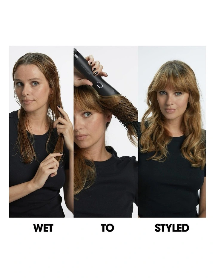 Duet Blow Dry 2-In-1 Hair Dryer Brush in Black image 2