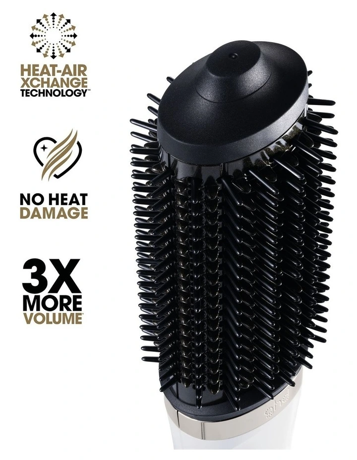 Duet Blow Dry 2-in-1 Hair Dryer Brush in White image 4