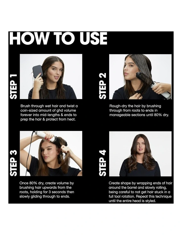 Duet Blow Dry 2-in-1 Hair Dryer Brush in White image 6