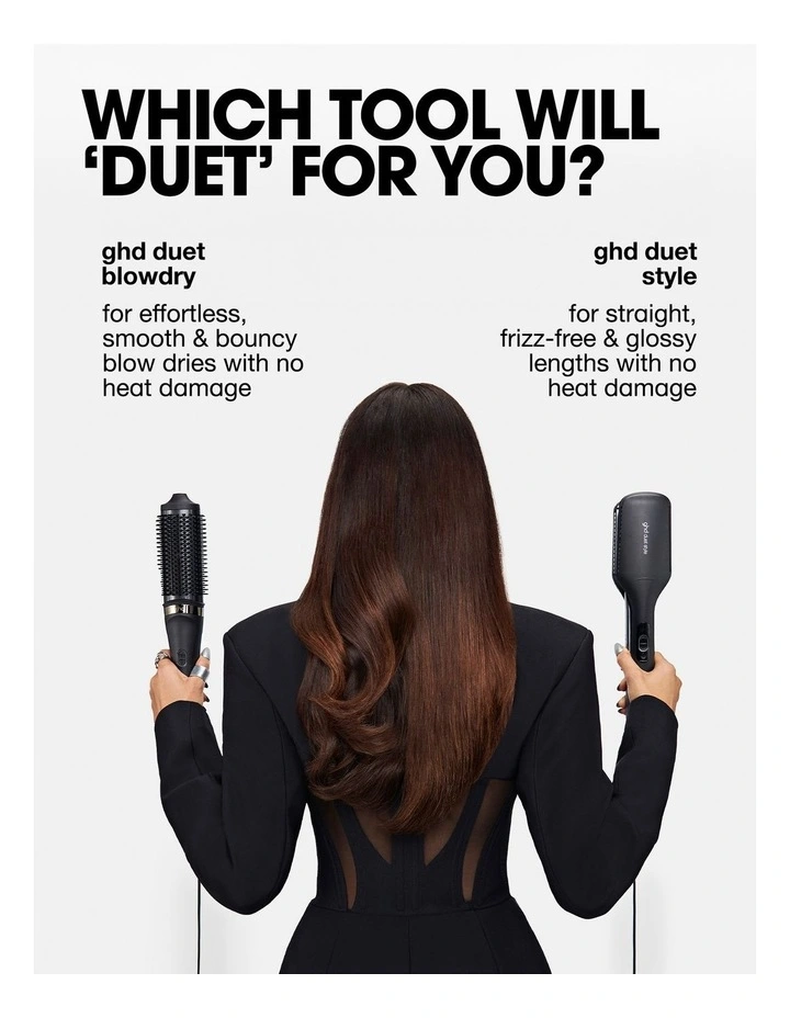 Duet Blow Dry 2-in-1 Hair Dryer Brush in White image 7